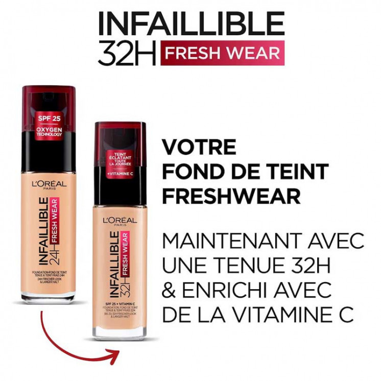 Fond de teint Infaillible longue tenue 32h de L'Oréal Paris