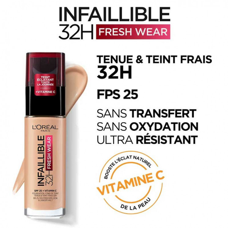 Fond de teint Infaillible longue tenue 32h de L'Oréal Paris