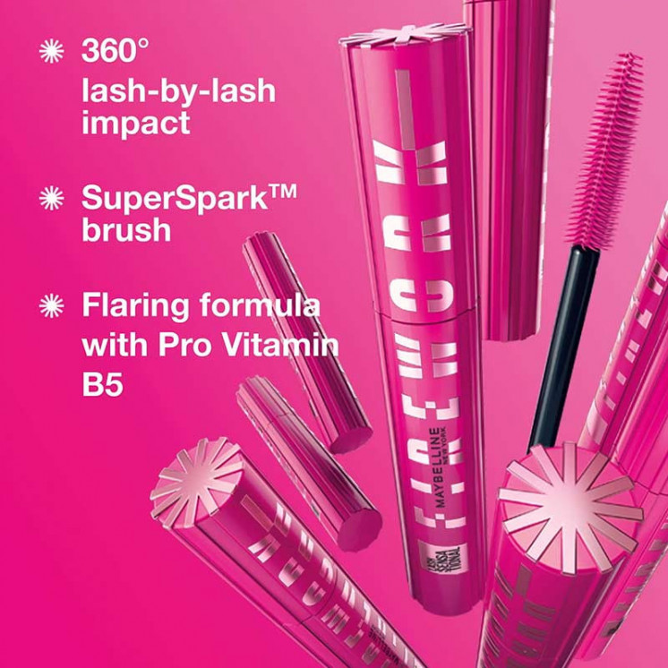 Mascara Firework de Maybelline longueur, volume et tenue longue durée